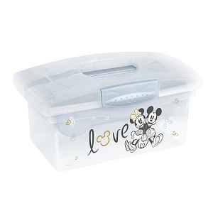 Keeeper Přenosný box s organizérem Mickey Mouse , transparentní/modrá