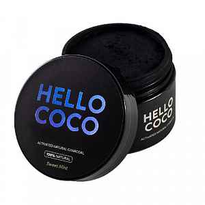 Hello Coco Sweet Mint aktivní uhlí na bělení zubů  30 g