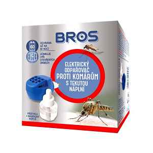 Bros elektrický odpařovač proti komárům + tekutá náplň 60 nocí