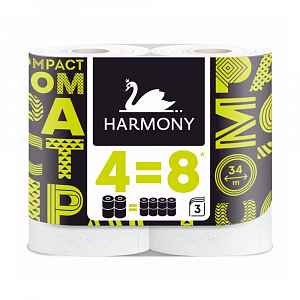 Harmony Compact roll 4 za 8 toaletní papír 4 role