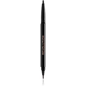 Makeup Revolution Felt And Kohl Dual oboustranná tužka na oči odstín Black