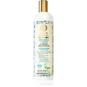 Natura Siberica Mint, Bereza & Retinol osvěžující balzám pro mastné vlasy 400 ml