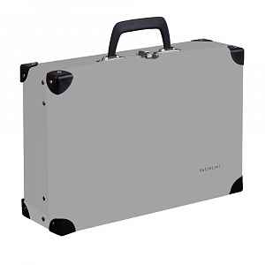 Oxybag PASTELINi - hranatý okovaný kufřík na výtvarku A4, šedý