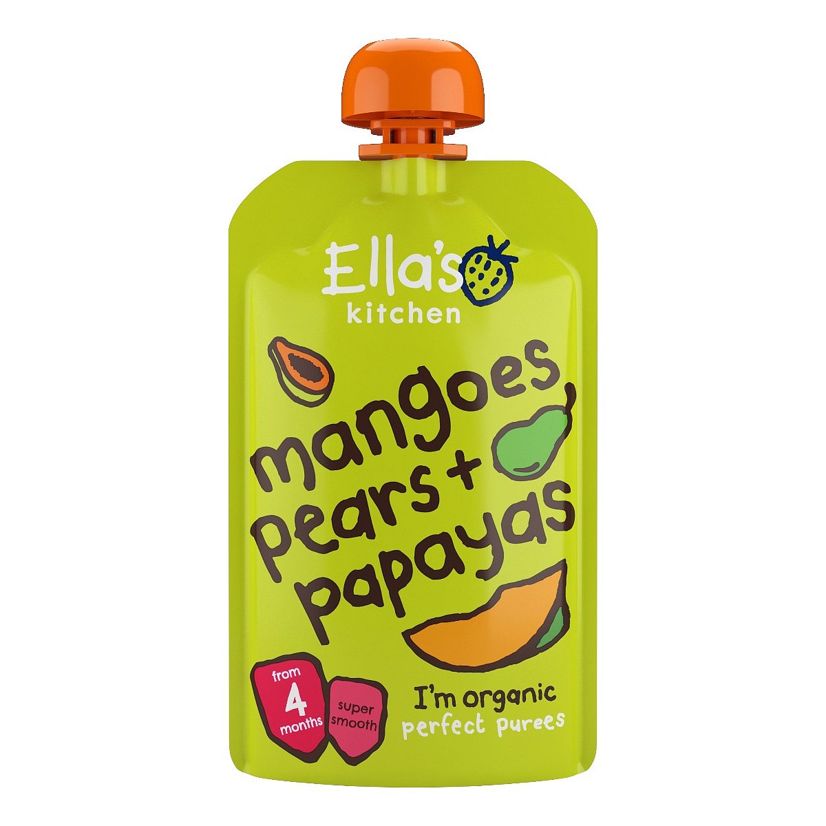 Ellas Kitchen BIO Mango, hruška a papája kapsička 120 g