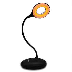 Lunesto LED Lampička na čtení bez modré složky Barva světla: Oranžová / Jantarová (1600K), Barva lampičky: Černá
