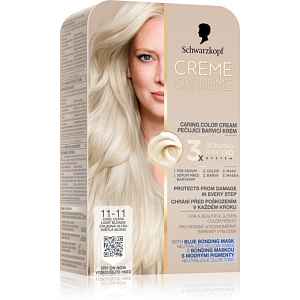 Schwarzkopf Creme Supreme permanentní barva na vlasy odstín 11-11 Chladná ultra světlá blond 60 ml