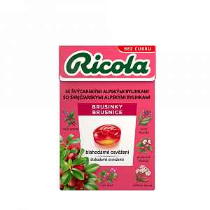 RICOLA Brusinky - Cranberry 40g bez cukru