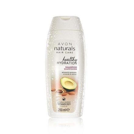 Avon Hydratační šampon s mandlovým olejem a avokádem pro suché a poškozené vlasy Naturals 250ml
