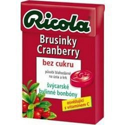 RICOLA Brusinky - Cranberry 40g bez cukru