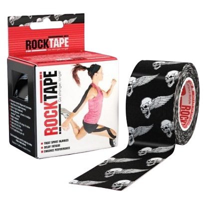 RockTape design kinesiologický tejp - lebky černé