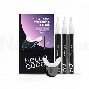 Hello Coco PAP Pro Hello Coco Whitening Pen filled with PAP gel bělicí pero 3 ks + Hello Coco Wireless LED Accelerator with USB Charger bezdrátový LED akcelerátor na bělení 1 ks + Hello Coco Travel Ca