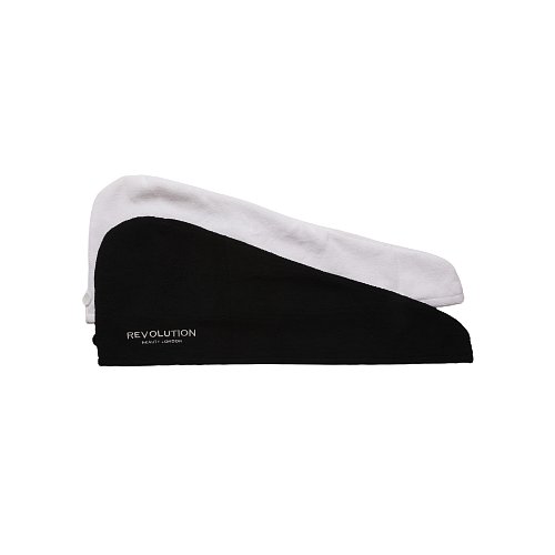 Revolution Haircare Microfibre Hair Wrap Elastický turban na vlasy black/white