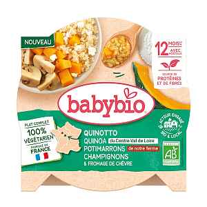 BABYBIO Rizoto z quinoy s dýní, žampiony a kozím sýrem BIO 230 g