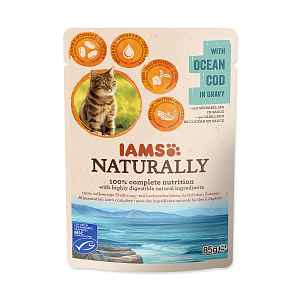 IAMS Naturally Adult treska v omáčce kapsička; 85 g