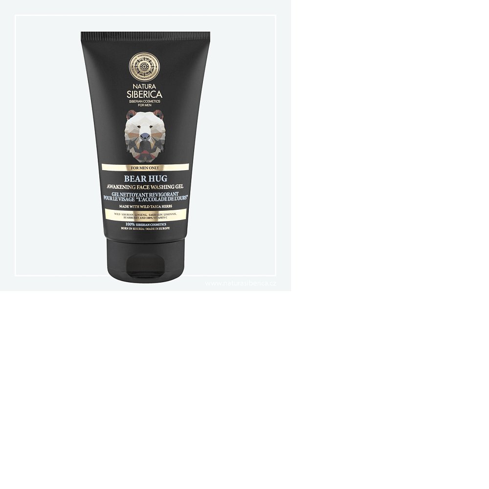 NATURA SIBERICA MEN Probouzející oplachovací gel na obličej - Medvědí uchopení 150 ml