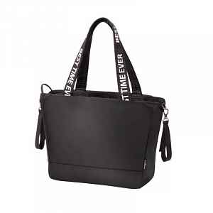 Babyono Stylová taška ke kočárku Best time ever - černá