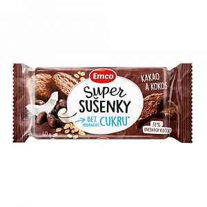 Emco Super sušenky kakao a kokos 60 g