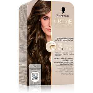 Schwarzkopf Creme Supreme permanentní barva na vlasy odstín 6-0 Přirozená tmavá blond 60 ml