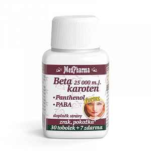 MedPharma Beta karoten 25 000 m.j. s Panthenolem + PABA, 37 tbl.