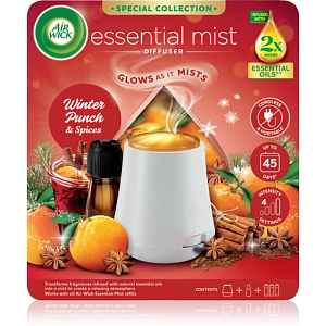 Air Wick Essential Mist Winter Punch & Spices aroma difuzér s náplní + baterie 20 ml