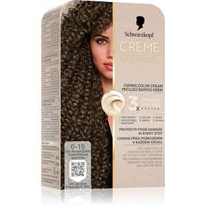 Schwarzkopf Creme Supreme permanentní barva na vlasy odstín 6-16 Chladná popelavě tmavá blond 60 ml