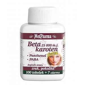 MedPharma Beta karot.25 000 m.j.Pant.+PABA tob.107