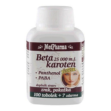 MedPharma Beta karot.25 000 m.j.Pant.+PABA tob.107