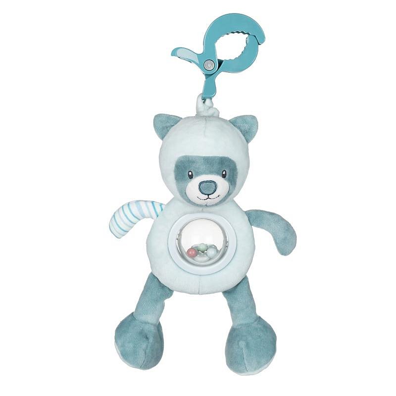 Petite&Mars Hračka vibrační na skřipci s chrastítkem méďa Mike 1 ks