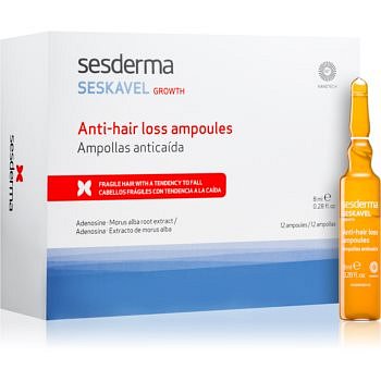 Sesderma Seskavel Growth intenzivní kúra proti padání vlasů 12 x 8 ml