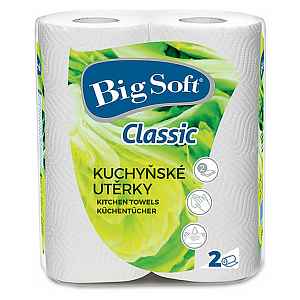 BIG SOFT Kuchyňské utěrky Classic 2-vrstvé 2 role