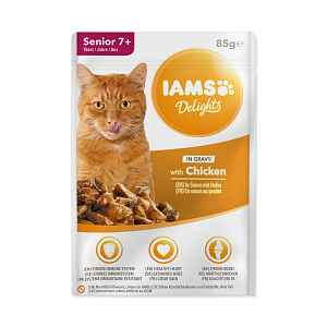 IAMS Delights Adult Senior kuře v omáčce kapsička 85 g