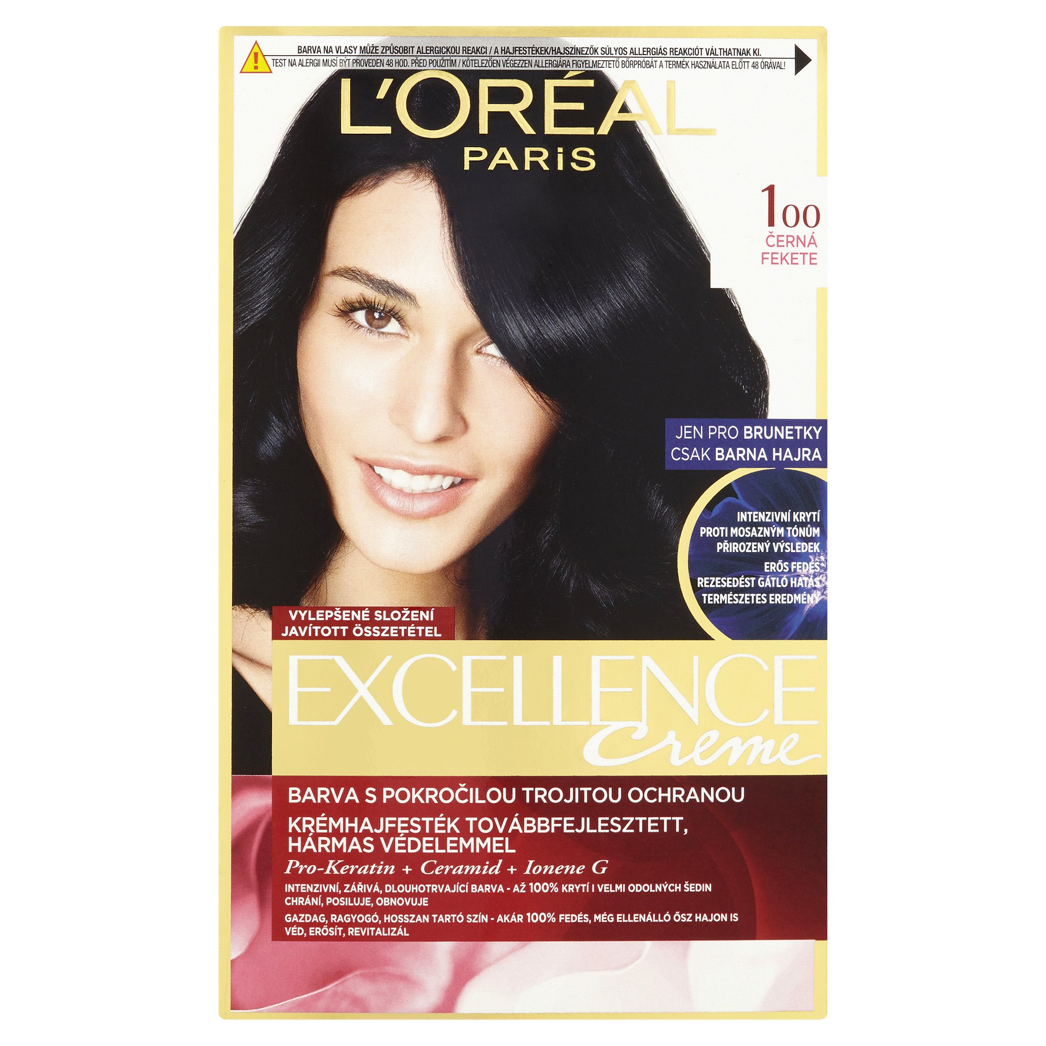 L'Oréal Paris Excellence permanentní barva na vlasy černá 100