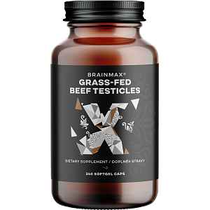 BrainMax Grass-Fed Beef testicles, hovězí varlata, 240 kapslí