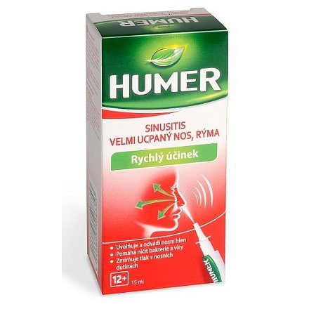 HUMER SINUSITIS velmi ucpaný nos rýma, sprej 15 ml