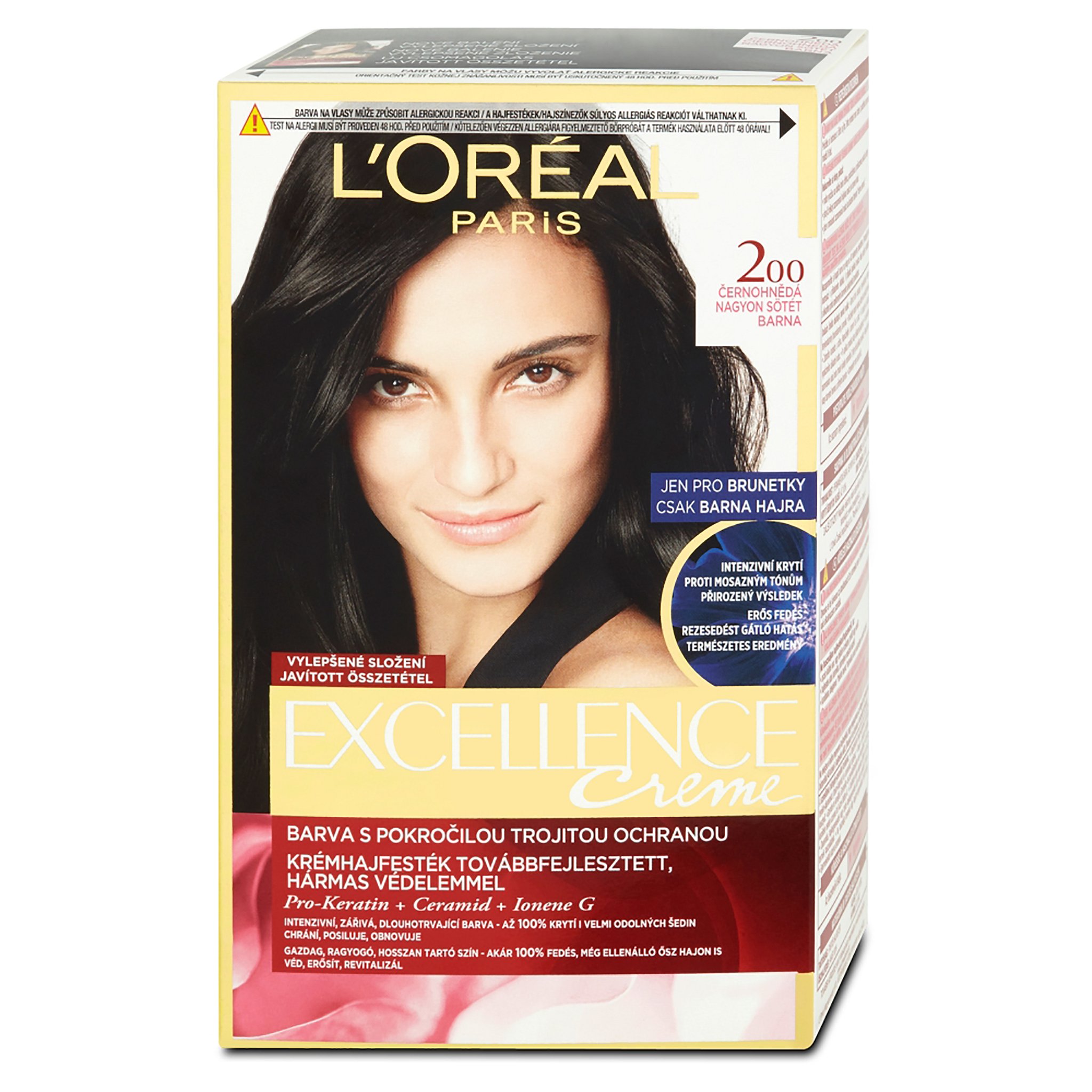L'Oréal Paris Excellence permanentní barva na vlasy černohnědá 200