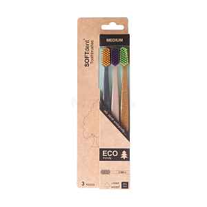 Soft Dent Eco zubní kartáček medium 3 ks