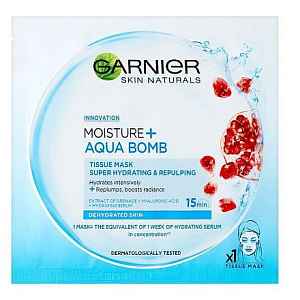 Garnier Moisture + Aqua bomb Superhydratační textilní maska s granátovým jablkem 32g