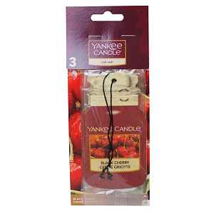 YANKEE CANDLE Papírová visačka do auta Black Cherry 3 ks