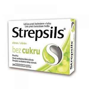 STREPSILS Citron bez cukru 24 pastilek rozpustných v ústech