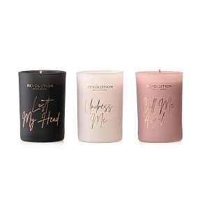 Revolution Home Indulgence sada vonných svíček 3 ks