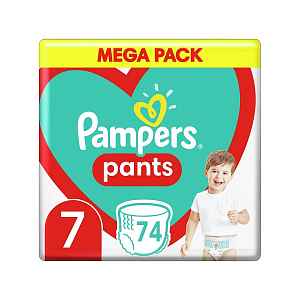 PAMPERS Pants 7 (17 kg+) 74 ks Mega pack - plenkové kalhotky
