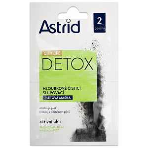 ASTRID CITYLIFE DETOX Hloubkově čisticí slupovací pleťová maska  2x8 ml