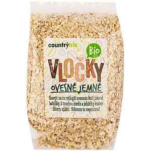 Country Life Vločky ovesné jemné BIO 500g