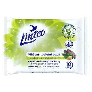 Linteo Vlhčený toaletní papír s dubovou kůrou 10 ks