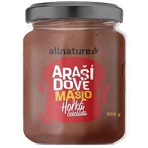 Allnature Arašídové máslo s hořkou čokoládou 500g