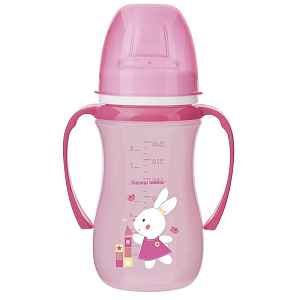 CANPOL BABIES Nevylévací hrníček Sweet Fun 240 ml – růžový