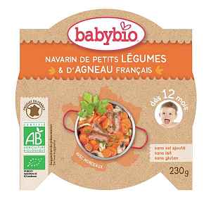 BABYBIO Denní menu Dušená zelenina s jehněčím masem 230 g
