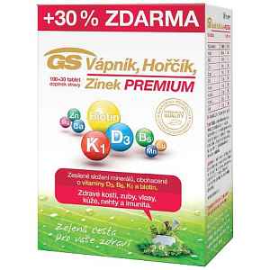 GS Vápník Hořčík Zinek PREMIUM tbl. 100+30