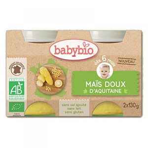 BABYBIO zeleninový příkrm sladká kukuřice 2x130 g