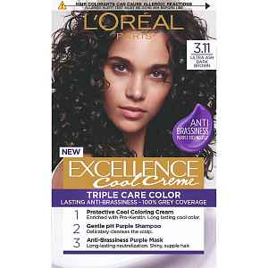 L'Oréal Paris Excellence Cool Creme 3.11 Ultra popelavá tmavá hnědá Permanentní barva 1ks